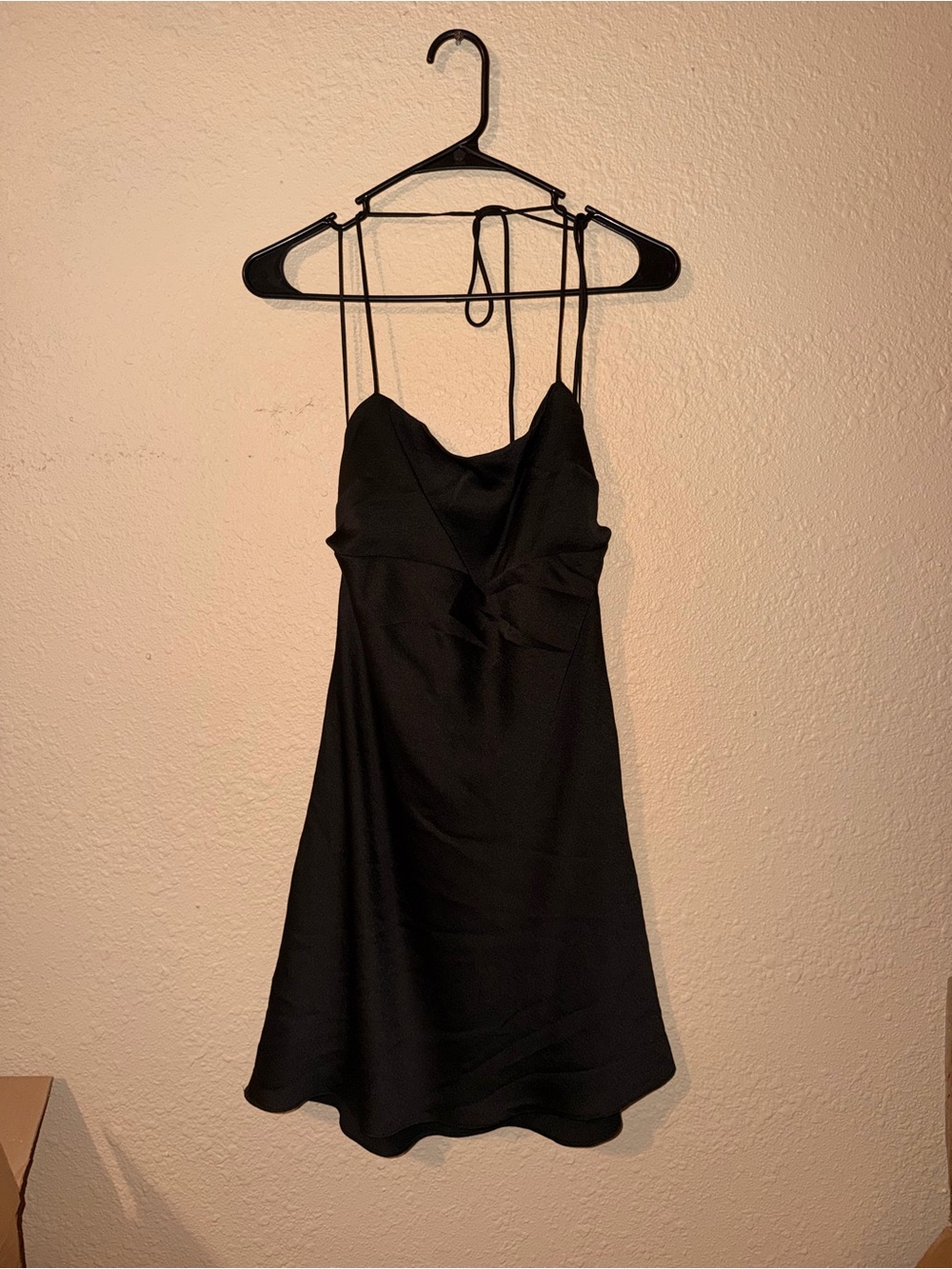 Cotton Candy Black Spaghetti-Strap Mini Dress